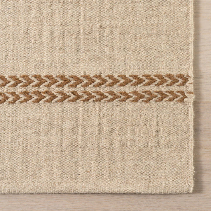 Dash & Albert - York Striped Tan Wool Rug