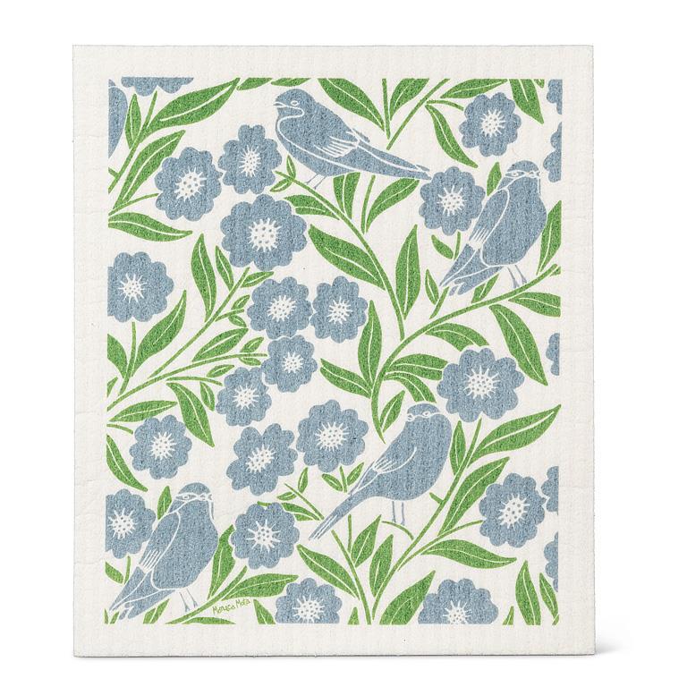 Botanical Birds Dish Cloth (Sold Individually)