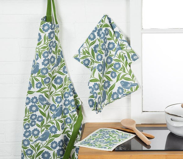 Botanical Birds Tea Towel (Sold Individually)