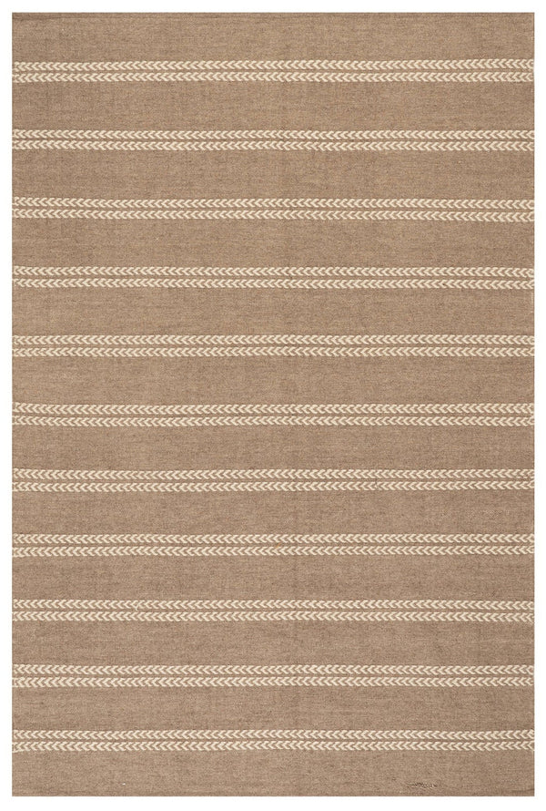 Dash & Albert - York Striped Brown Wool Rug