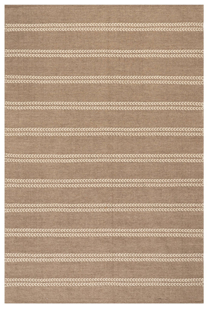 Dash & Albert - York Striped Brown Wool Rug