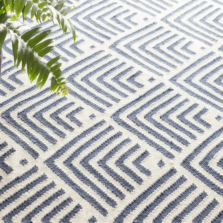 Dash & Albert - Cleo Navy Handwoven Indoor/Outdoor Rug