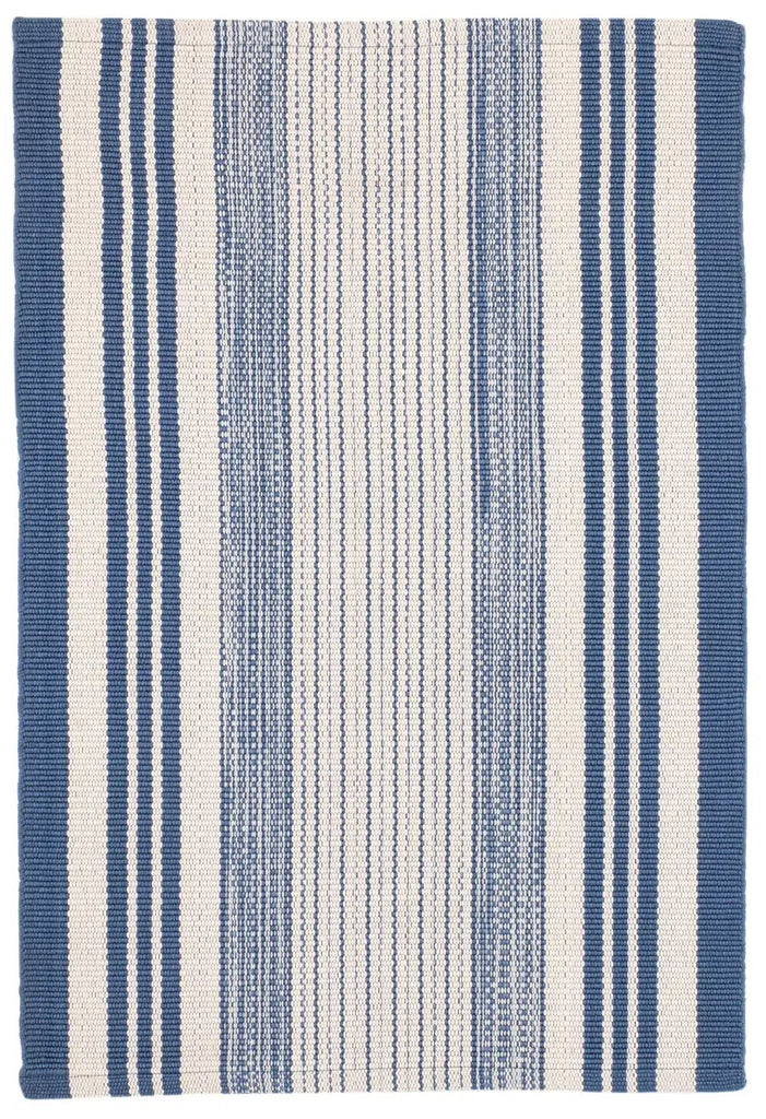 Dash & Albert - Quincy Stripe Denim Handwoven Indoor/Outdoor Rug