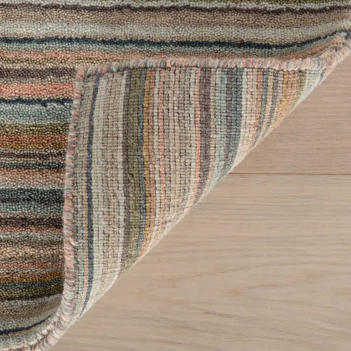 Dash & Albert - Brindle Stripe Clay Hand Loom Knotted Wool Rug