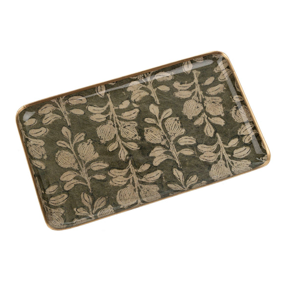 Botanical Enameled Tray - Two Sizes