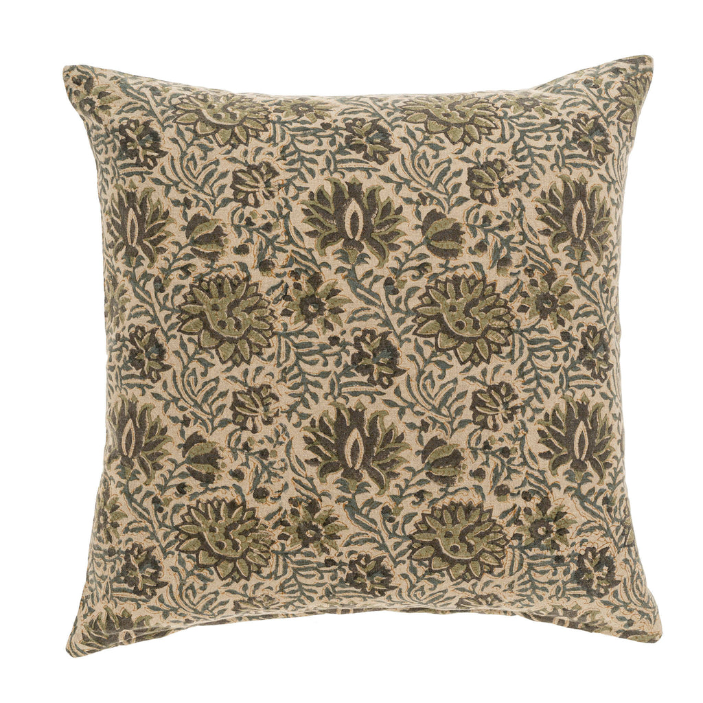 Rumi Block Print Pillow (20" x 20")