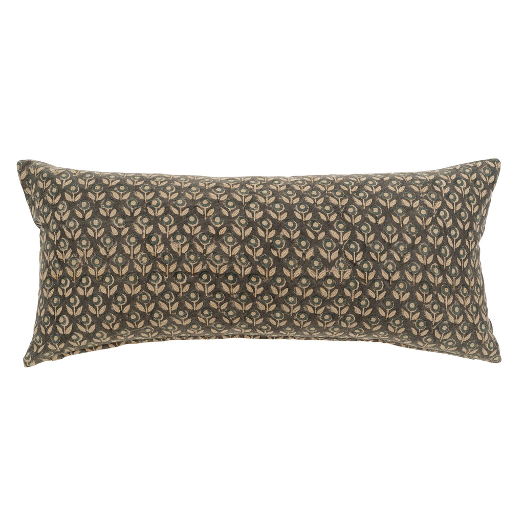 Kochi Block Print Bolster Pillow (14" x 31")