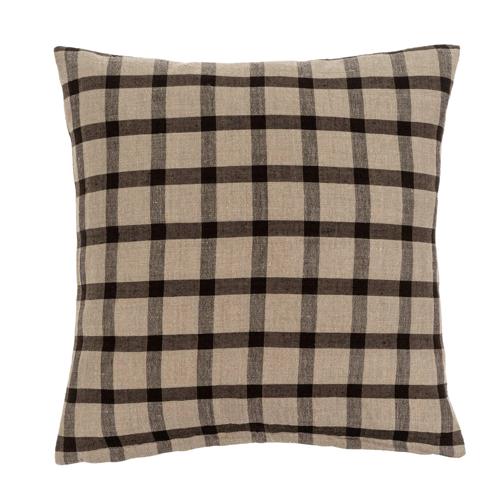 Windowpane Linen Pillow - 20" x 20"