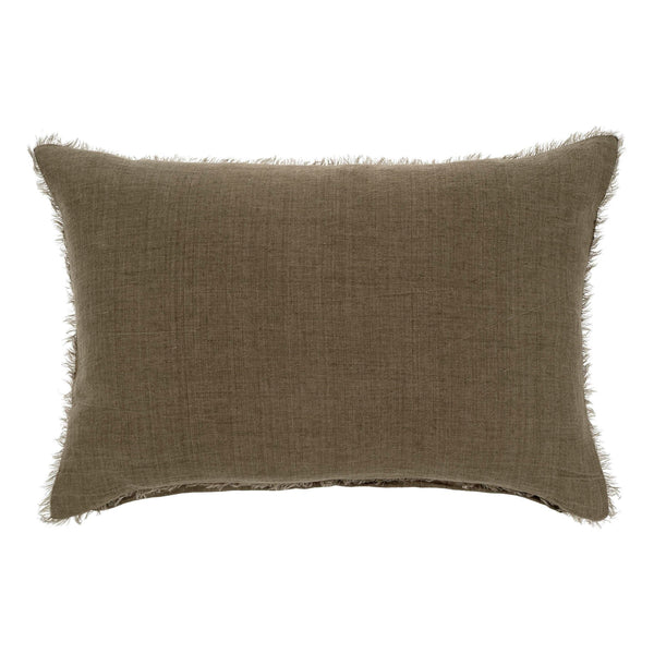 Lina Linen Pillow - Mink (16" x 24")