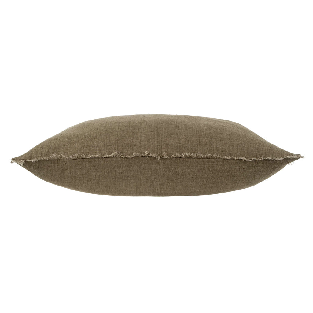 Lina Linen Pillow - Mink (16" x 24")