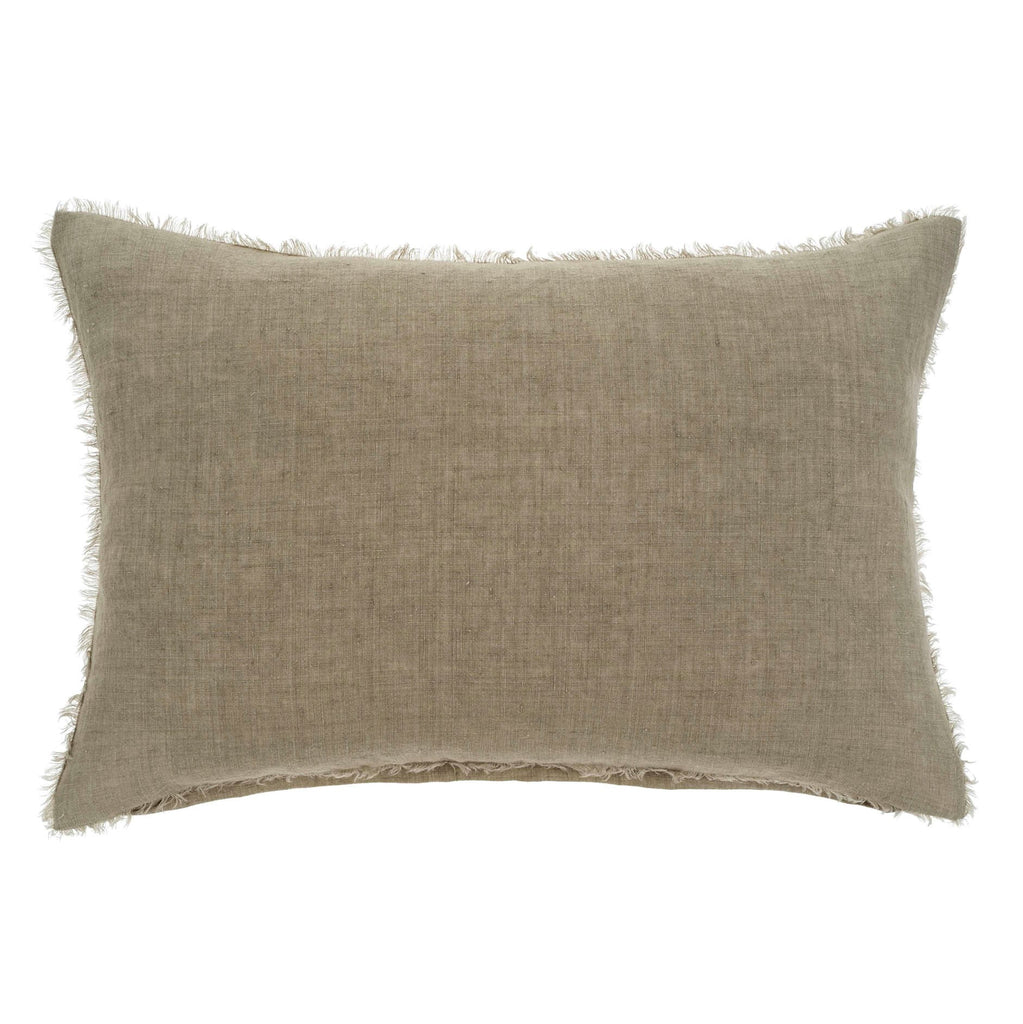 Lina Linen Pillow - Sand (16" x 24")