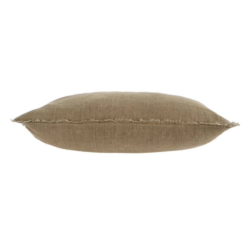 Lina Linen Pillow - Hazelnut (16" x 24")