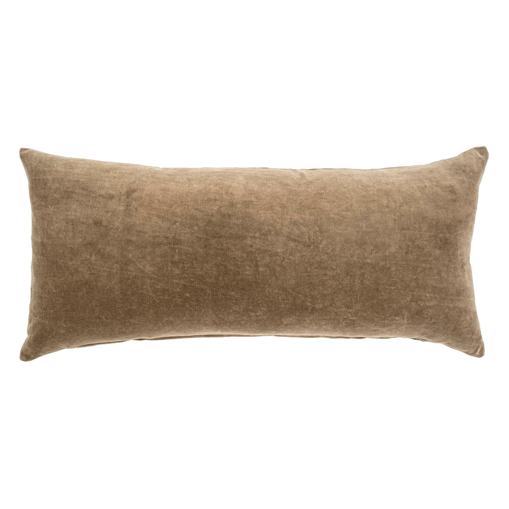 Vera Velvet Bolster Pillow - Hazelnut (14" x 31")