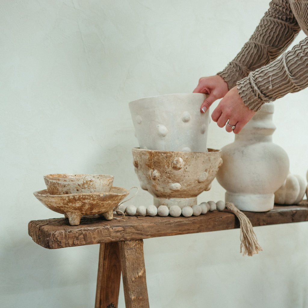 Curio Paper Mache Bowl