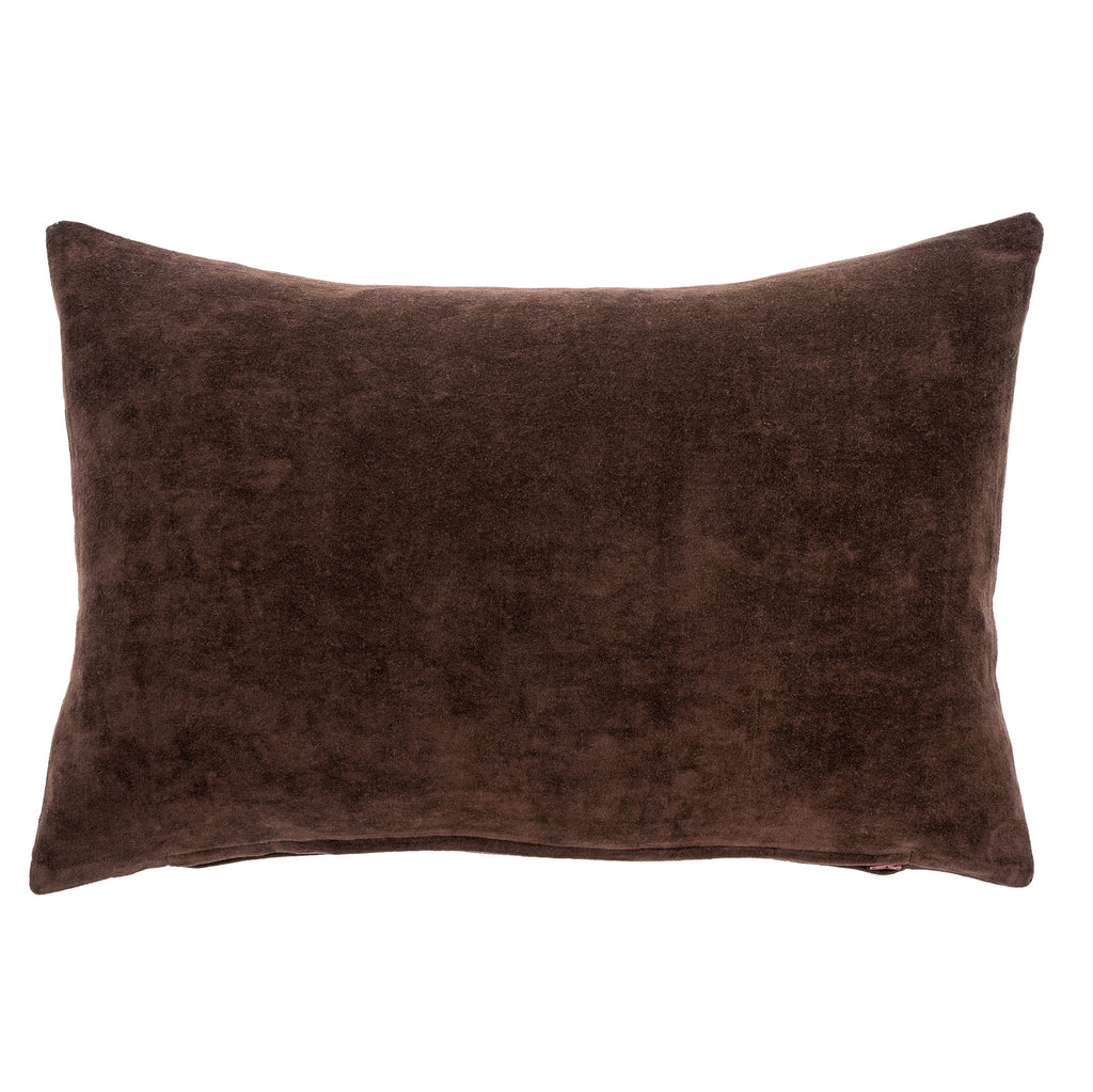 Vera Velvet Pillow - Black Plum (16" x 24")