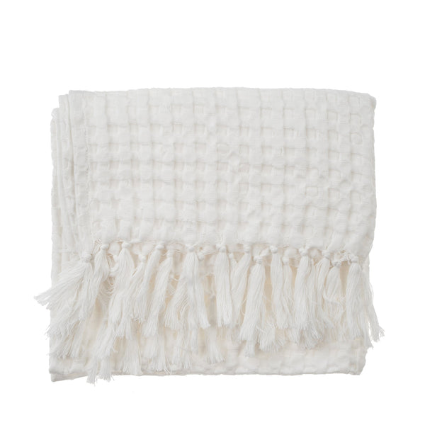 Honeycomb Hand Towel - White