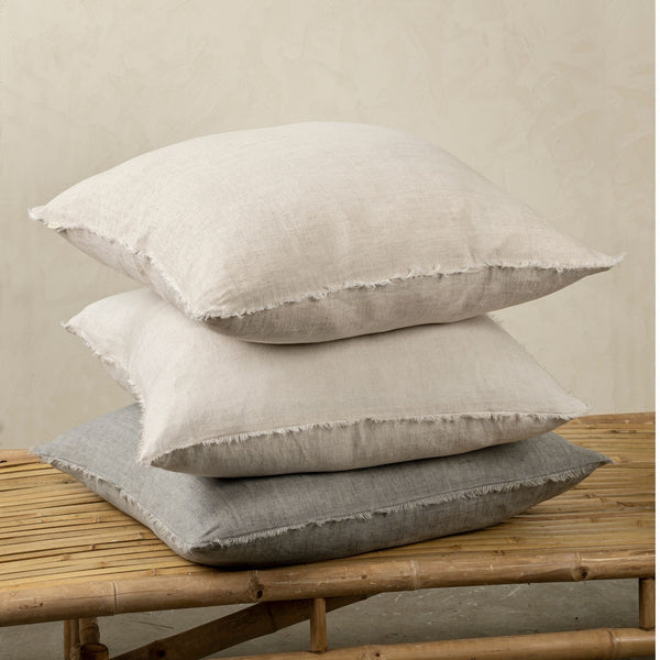 Lina Linen Pillow - Pewter (Two Sizes Available)