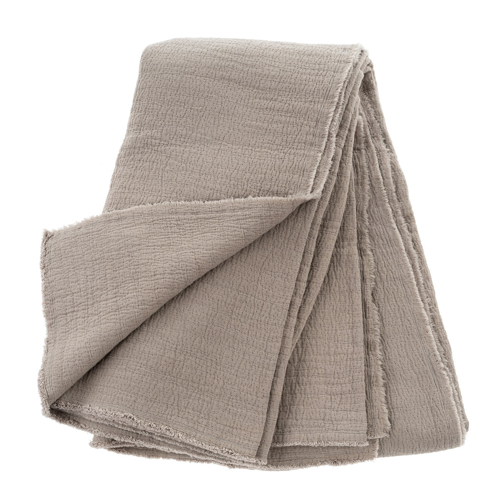 Malabar Bed Blanket - Stone