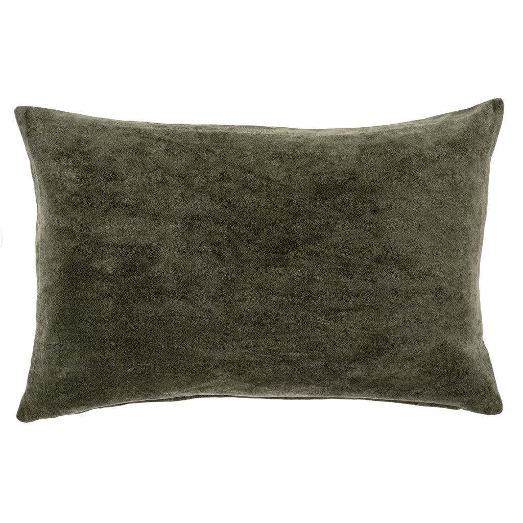 Vera Velvet Pillow - Cypress (16" x 24")