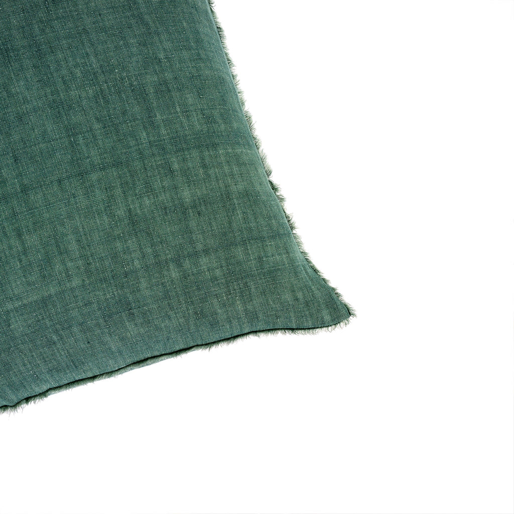 Lina Linen Pillow - Celeste Green