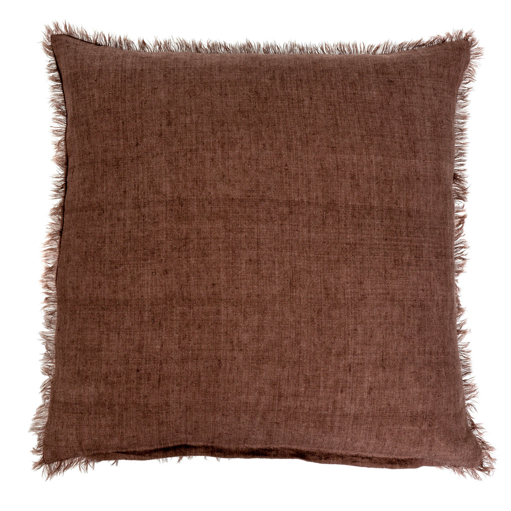 Lina Linen Pillow - Mocha