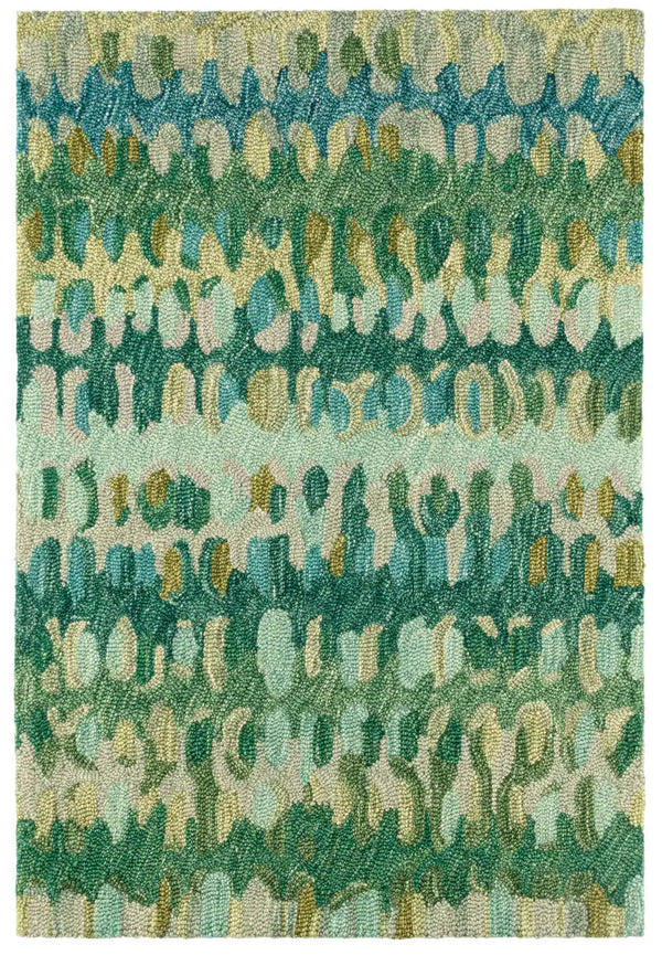 Dash & Albert - Paint Chip Moss Hand Micro Hooked Wool Rug