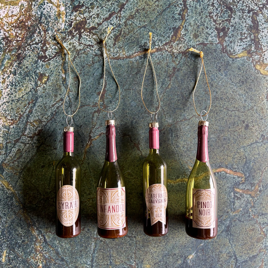 Glass Wine Bottle Ornaments (Eight Styles Available)