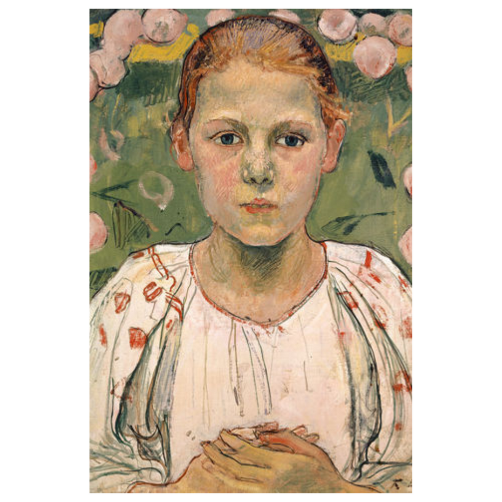 Artist Board - Young Woman Before Flowers