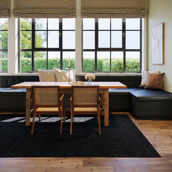 Dash & Albert - Crosby Solid Black Wool Rug