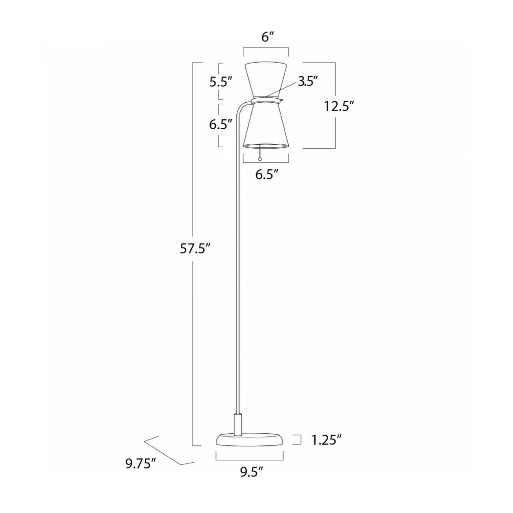 Gable Floor Lamp (Three Colours Available)