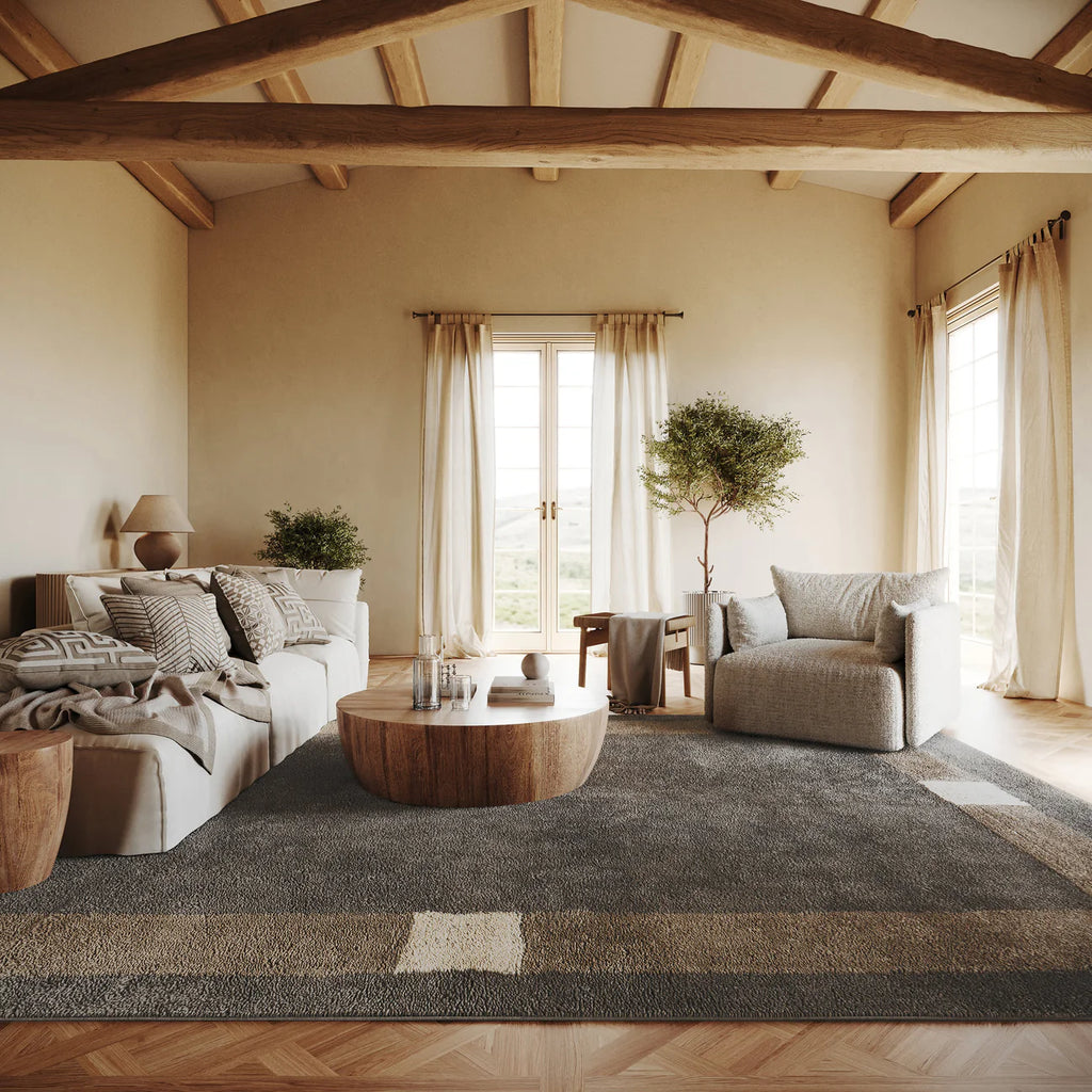 Dash & Albert - Silja Bordered Blue Cotton Rug