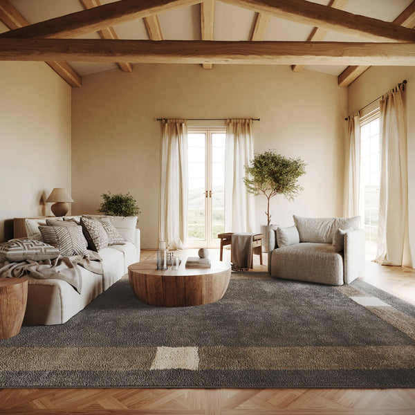 Dash & Albert - Silja Bordered Blue Cotton Rug