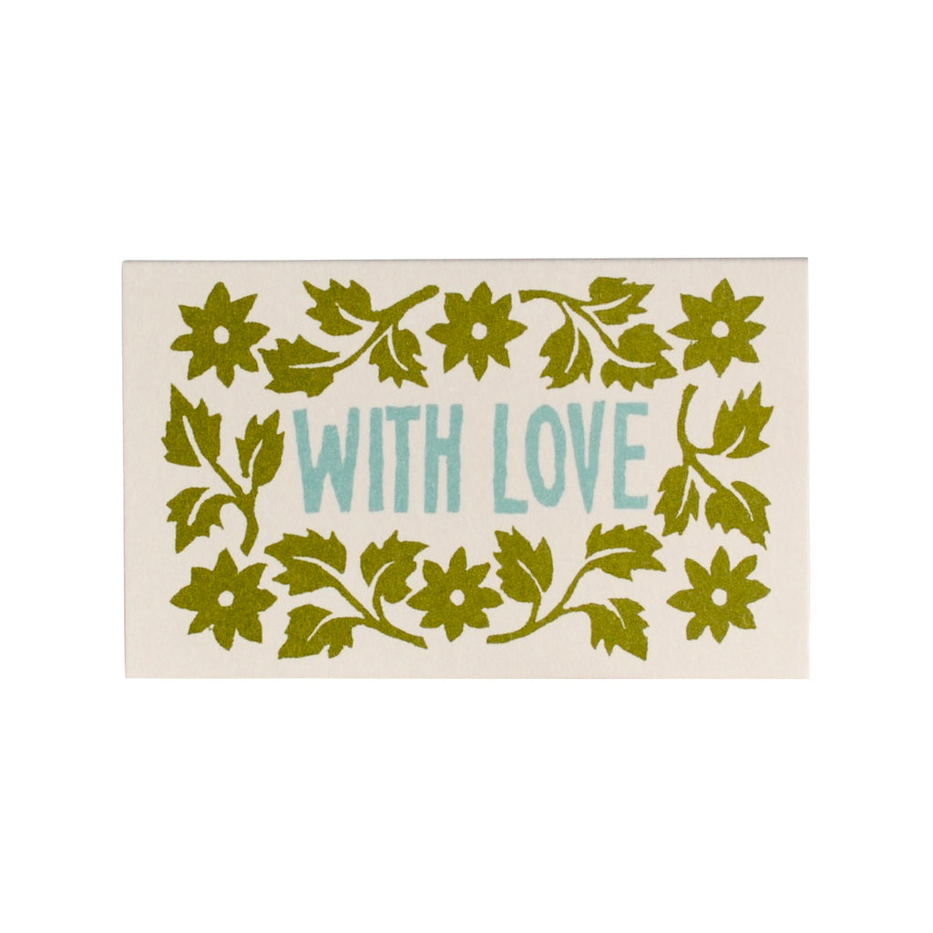 Set of 6 With Love Gift Cards - Cream
