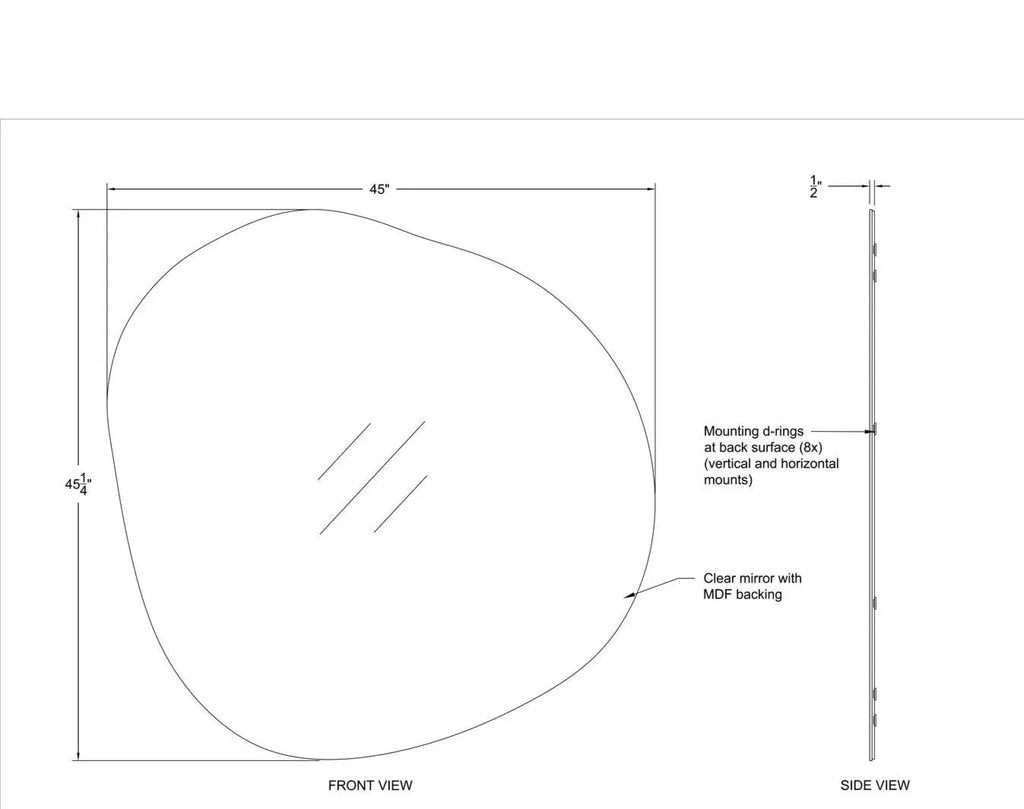 Pebble Mirror - Frameless