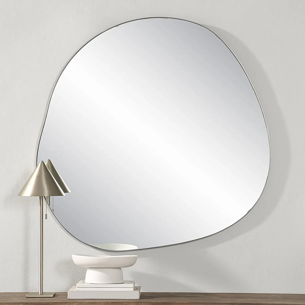 Pebble Mirror - Brushed Nickel