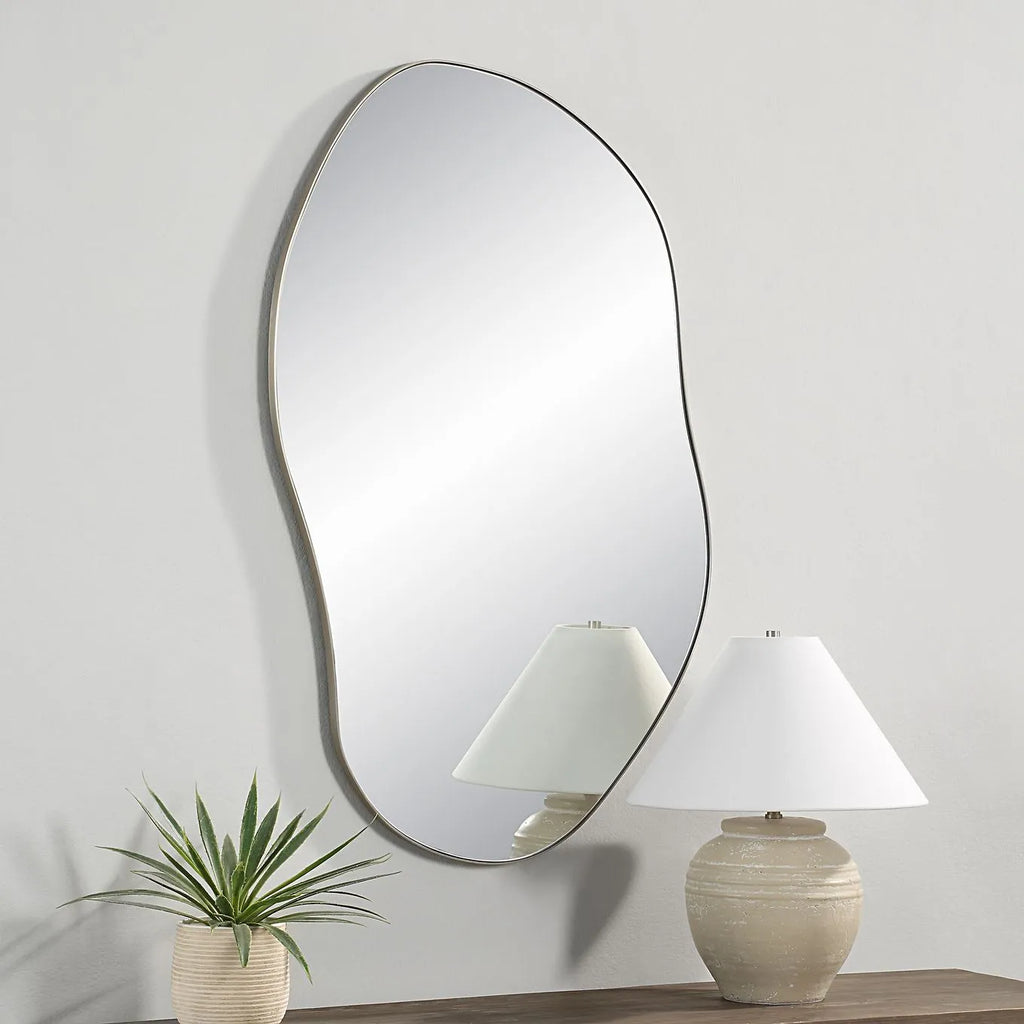 Nova Oval Mirror - Brushed Nickel