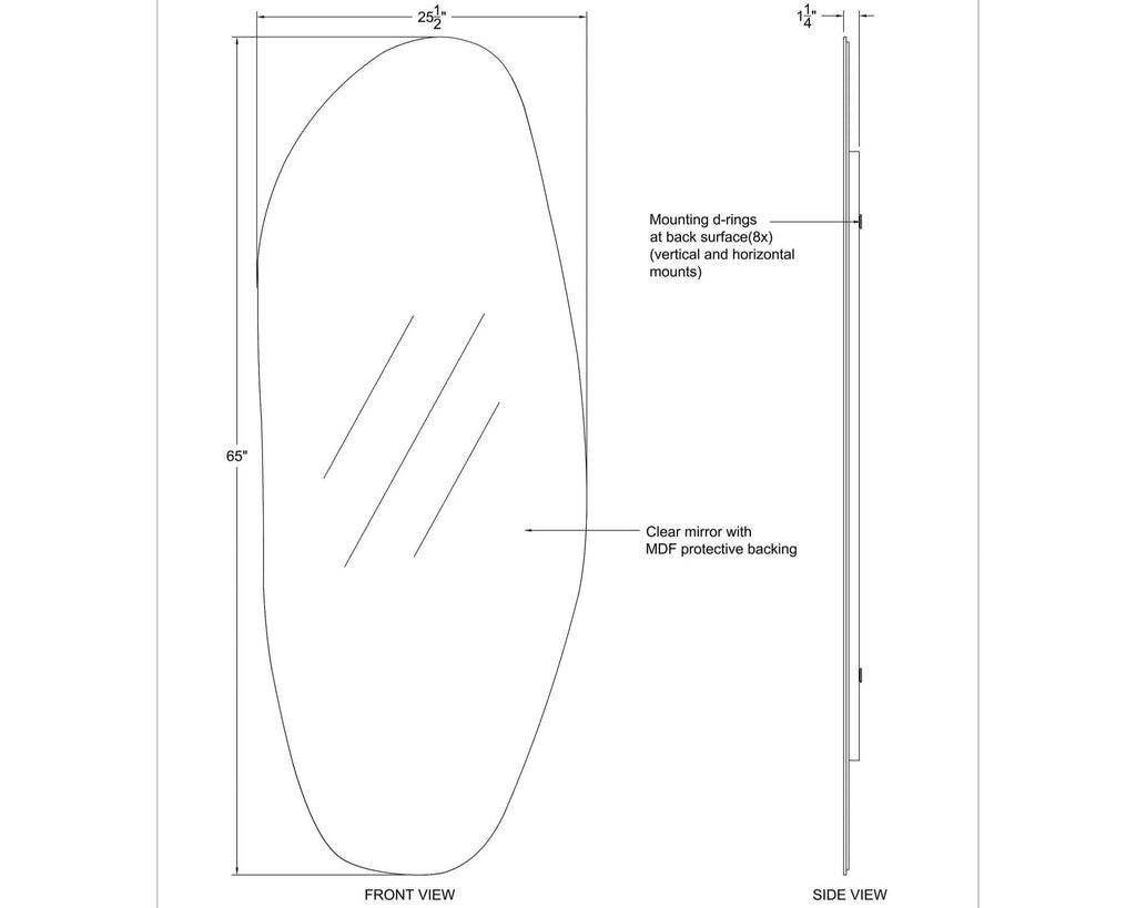 Eloise Frameless Full Length Mirror