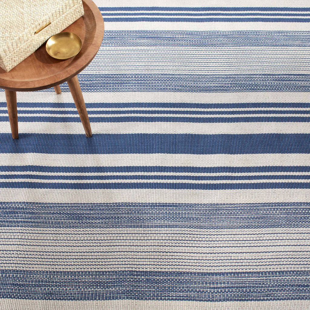 Dash & Albert - Quincy Stripe Denim Handwoven Indoor/Outdoor Rug