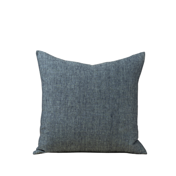 Linen Chambray Pillow - Denim (20" x 20")
