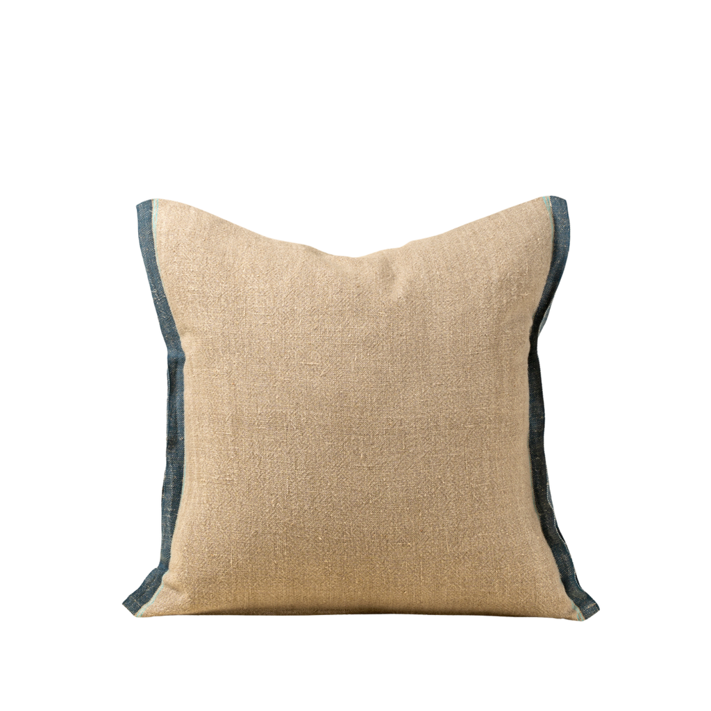 Selvage Linen Pillow - Denim (20" x 20")