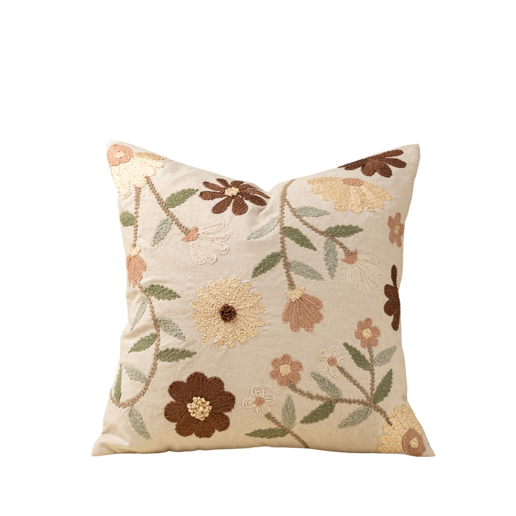Florence Embroidered Pillow - 20" x 20"