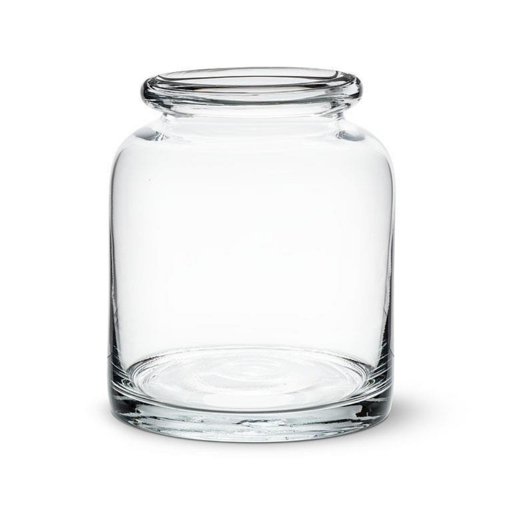 Wide Neck Glass Bottle Vase (Two Sizes Available)