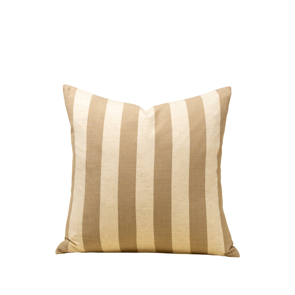 Wide Stripe Pillow - Sand (20" x 20")
