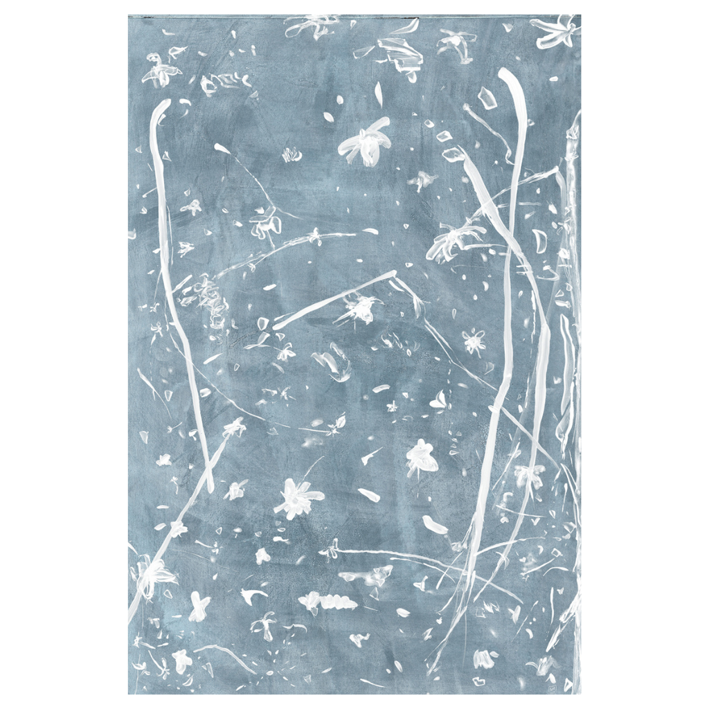 Frond Gestures Series - Powder Blue (Gallery Wrap Canvas)