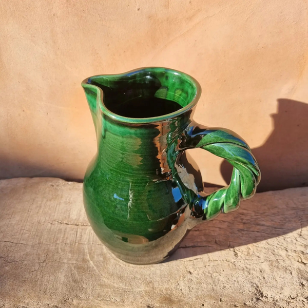 Handmade Braided Pitcher - Green