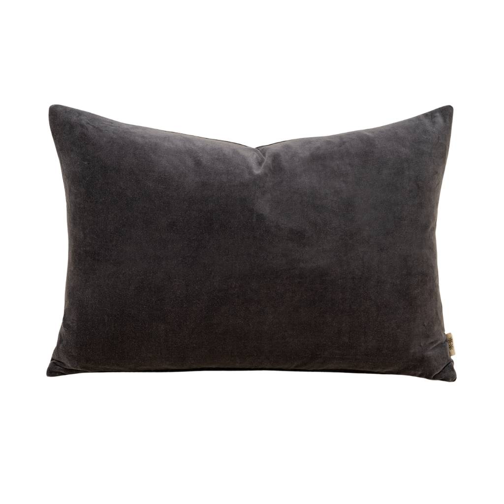 Vera Luxe Velvet Pillow - Blue Graphite (Two Sizes Available)