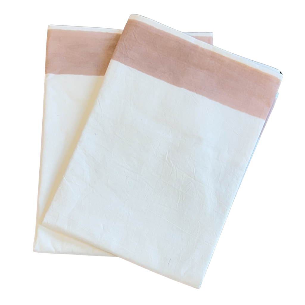 Single Border Shams - Plaster (Set of Two)
