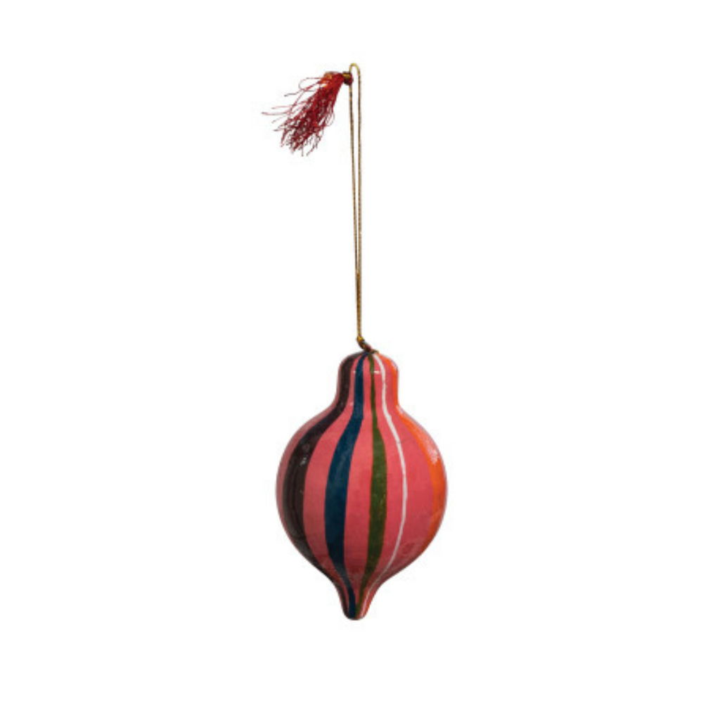 Striped Finial Ornaments (Four Colours Available)