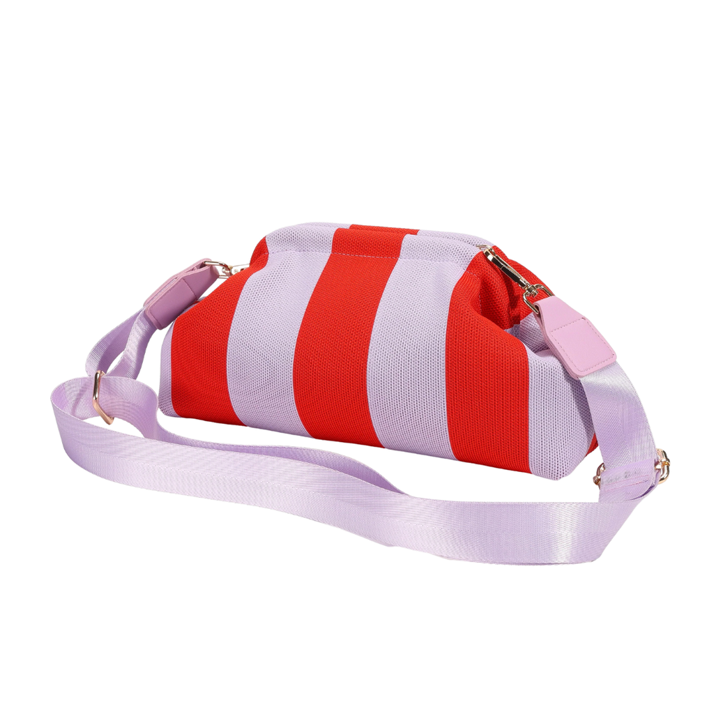 City Girl Pouch + Strap - Lilac/Red