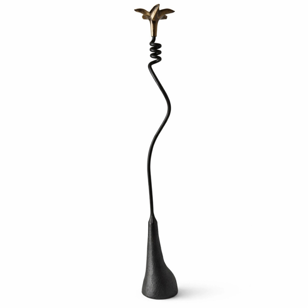 Handmade Iron Candle Holder - Floral